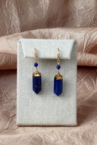 Lapis spear earrings